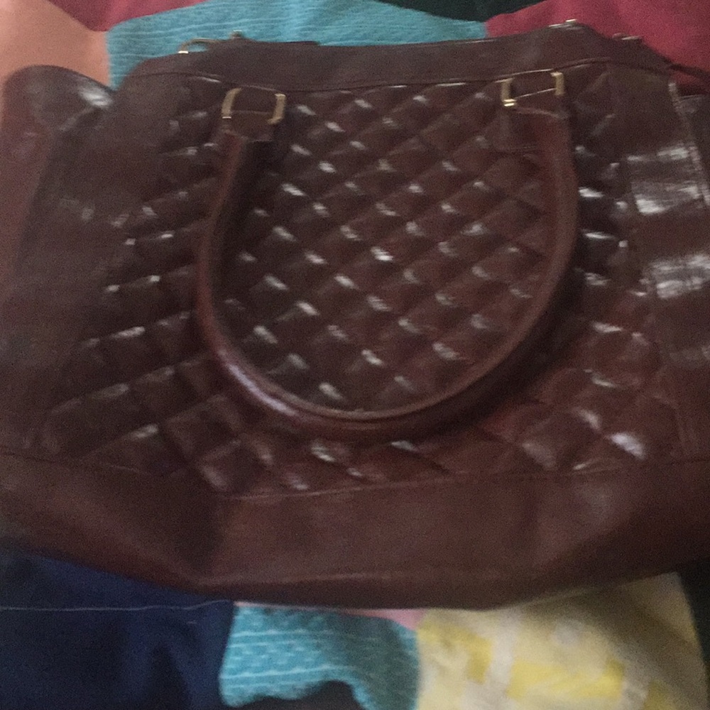 Brown leather purse